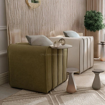 Cute Look Fabric Wing Chair for Living Room Office Bedroom