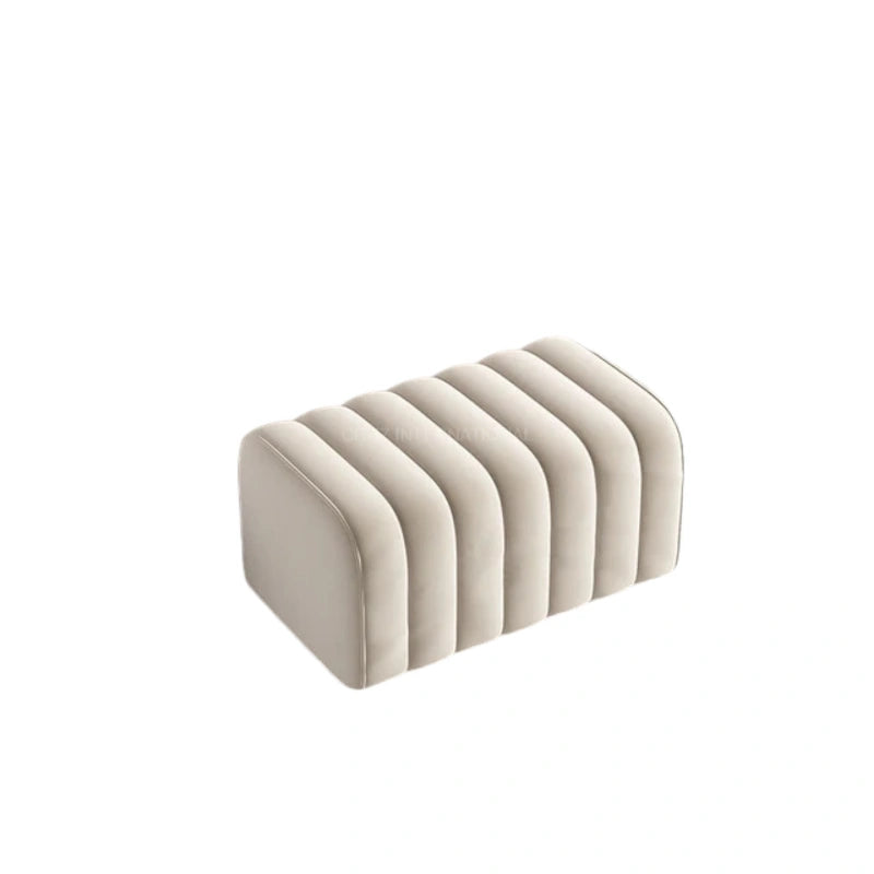 Modern Look Cute Fabric Ottoman Bench for Living Room Office Bedroom