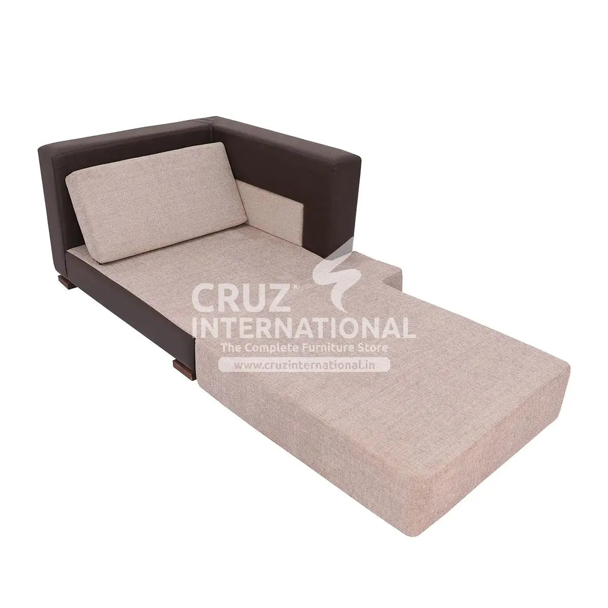 German Style Raque Single Cum Sofa | 1 Seaters | 2 in 1 CRUZ INTERNATIONAL
