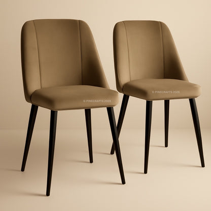 Premium Velvet Dining Chair for Home & Office (Pack of 2)