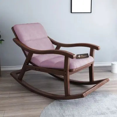 Premium Ralph House Rocking Chair | Rosewood | 13 Fabric Colour Available CRUZ INTERNATIONAL