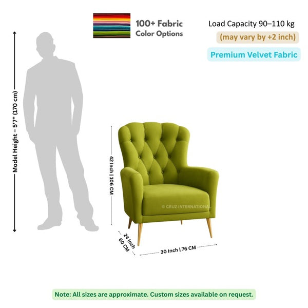 Comfort Highback Chair - Living Room Chair - CRUZ INTERNATIONAL - Furniture Store