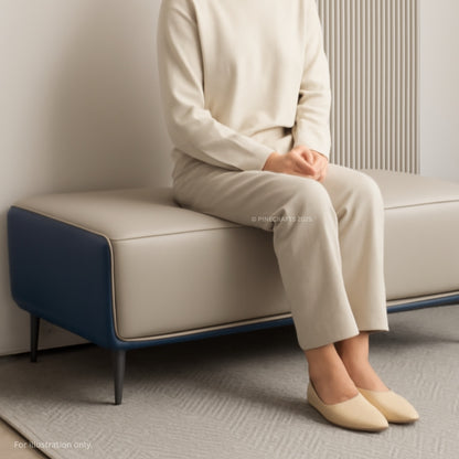 Compact Upholstered Velvet Bench