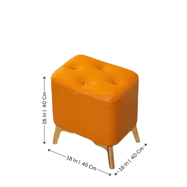 Modern Look Cute Fabric Ottoman Footrest - Ottoman & Stool - CRUZ INTERNATIONAL - Furniture Store
