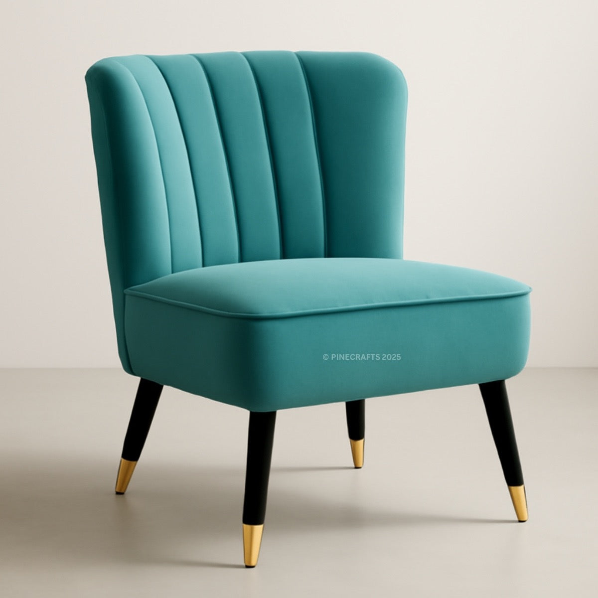 Solid Wood Velvet Living Room Chair
