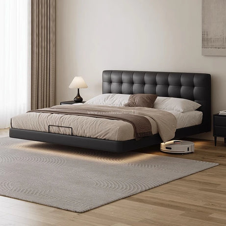 Modern Cushion Bed - Black & White