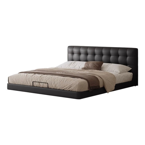 Modern Cushion Bed - Black & White - Bed - CRUZ INTERNATIONAL - Furniture Store