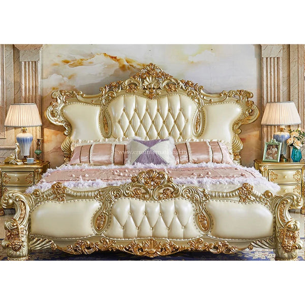 High Carved Maharaja Bed - Bed - CRUZ INTERNATIONAL - Furniture Store