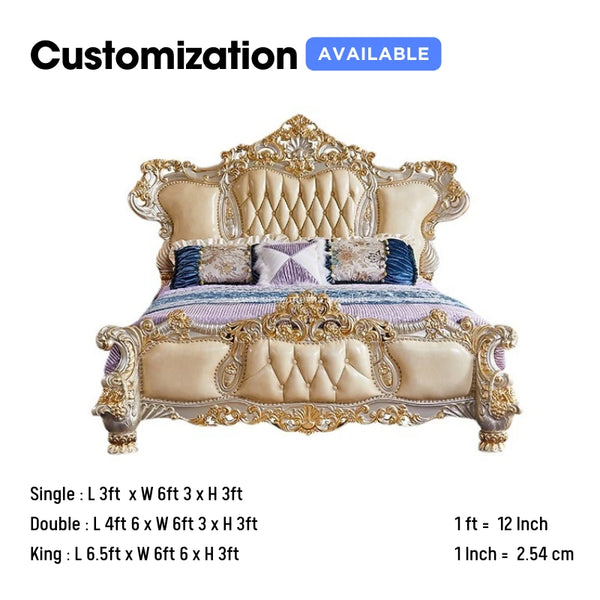 High Carved Maharaja Bed - Bed - CRUZ INTERNATIONAL - Furniture Store