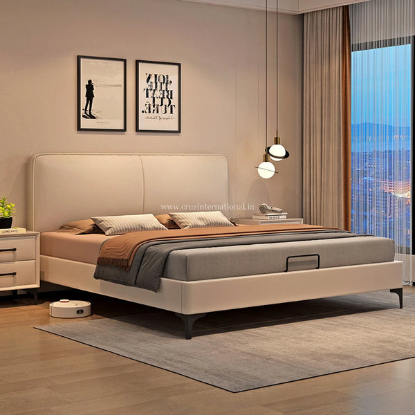 Modern Cushion Suede Bed - Bed - CRUZ INTERNATIONAL - Furniture Store
