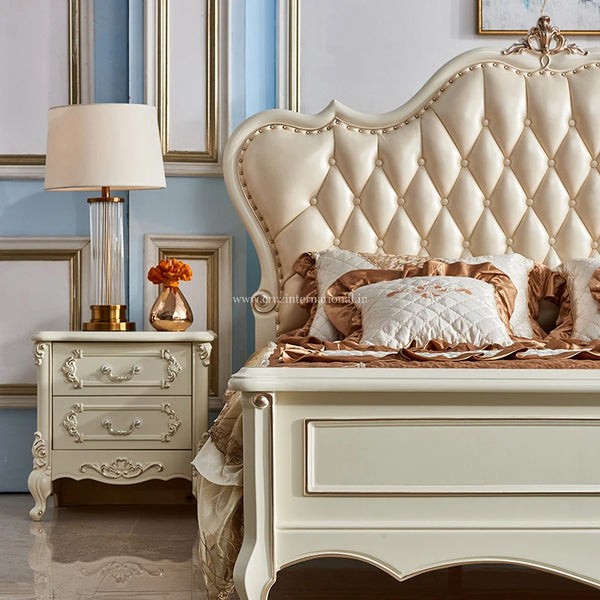 Maharaja Carved Unique Look Bed - Bed - CRUZ INTERNATIONAL - Furniture Store