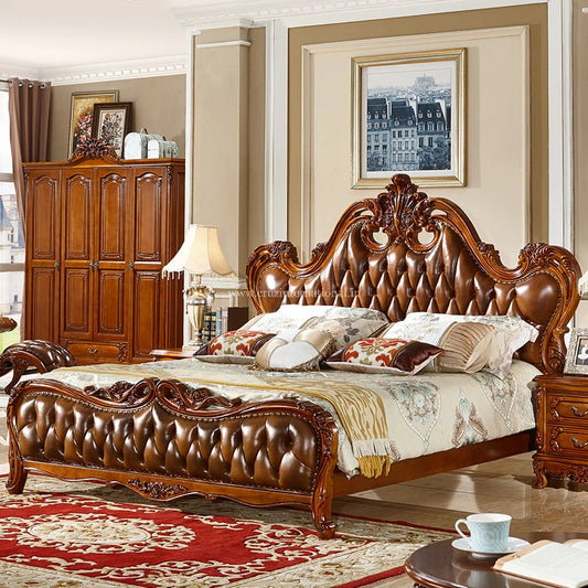 Natural Maharaja Carving Bed