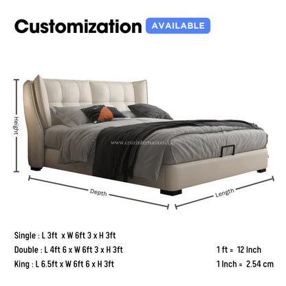 Modern Leatherette Bed