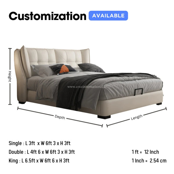 Modern Leatherette Bed - Bed - CRUZ INTERNATIONAL - Furniture Store