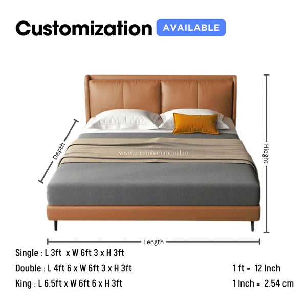 Modern Cushion Bed Premium Fabric - Bed - CRUZ INTERNATIONAL - Furniture Store