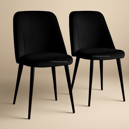 Premium Velvet Dining Chair for Home & Office (Pack of 2)