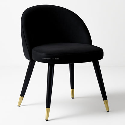 Velvet Dining Chair – Solid Wood Frame