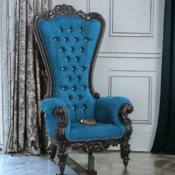 Traditional Indian Maharaja Chair - Living Room Chair - CRUZ INTERNATIONAL - Furniture Store