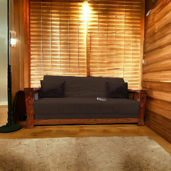 Natural Style 3 Seater Sofa | Rosewood - Sofa - CRUZ INTERNATIONAL - Furniture Store