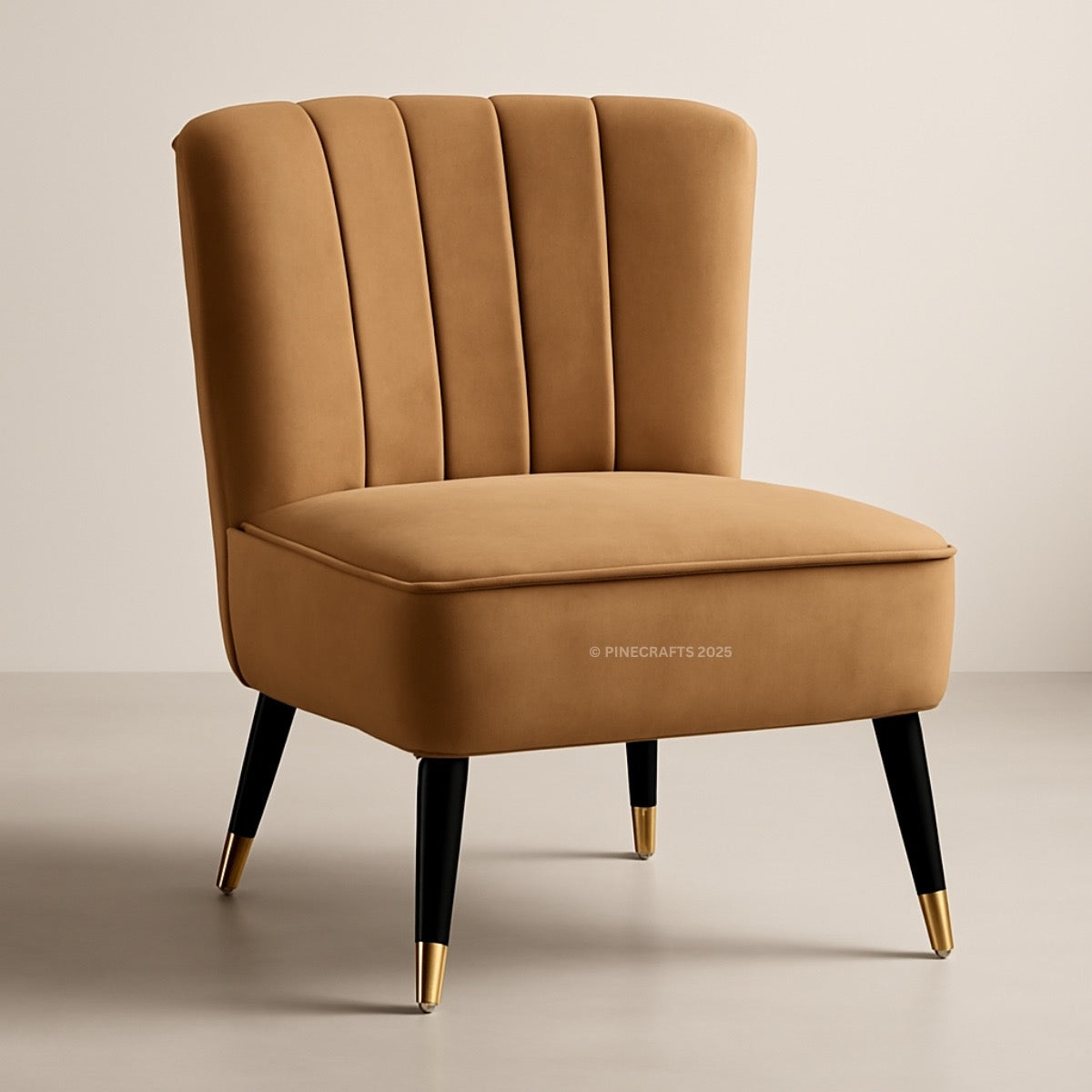 Solid Wood Velvet Living Room Chair