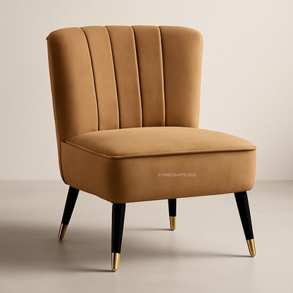 Solid Wood Velvet Living Room Chair