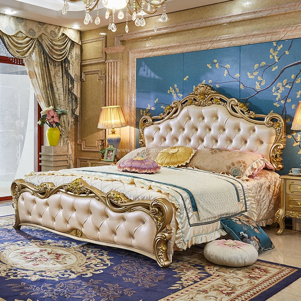 Maharaja Carving Cushion Bed - Bed - CRUZ INTERNATIONAL - Furniture Store