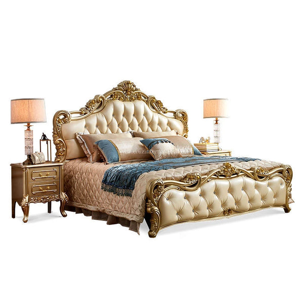 Maharaja Carving Cushion Bed - Bed - CRUZ INTERNATIONAL - Furniture Store