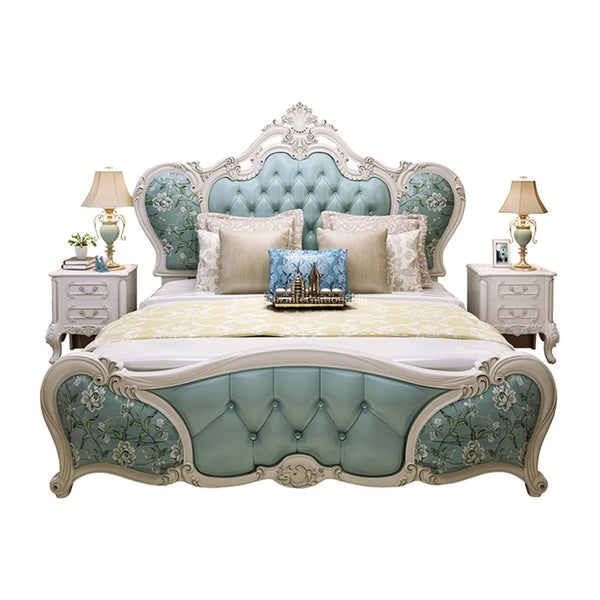 Maharaja Beautiful Carving Cushion Bed - Bed - CRUZ INTERNATIONAL - Furniture Store