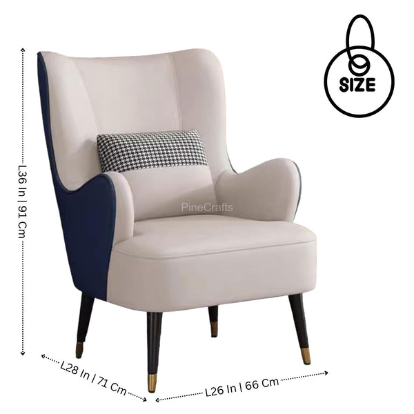 Modern Fabric Wingback Chair - Living Room Chair - CRUZ INTERNATIONAL - Furniture Store