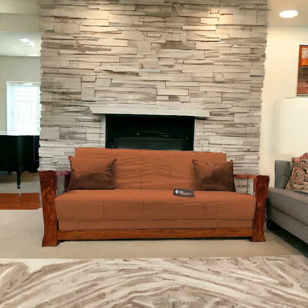 Natural Style 3 Seater Sofa | Rosewood - Sofa - CRUZ INTERNATIONAL - Furniture Store