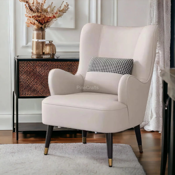 Modern Fabric Wingback Chair - Living Room Chair - CRUZ INTERNATIONAL - Furniture Store