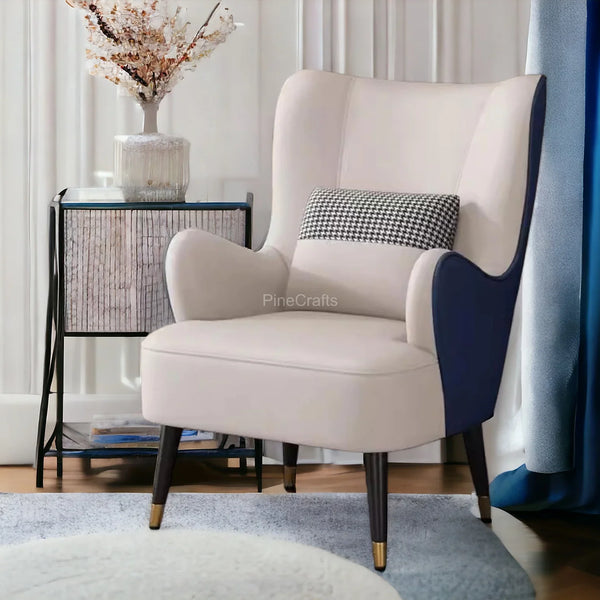 Modern Fabric Wingback Chair - Living Room Chair - CRUZ INTERNATIONAL - Furniture Store
