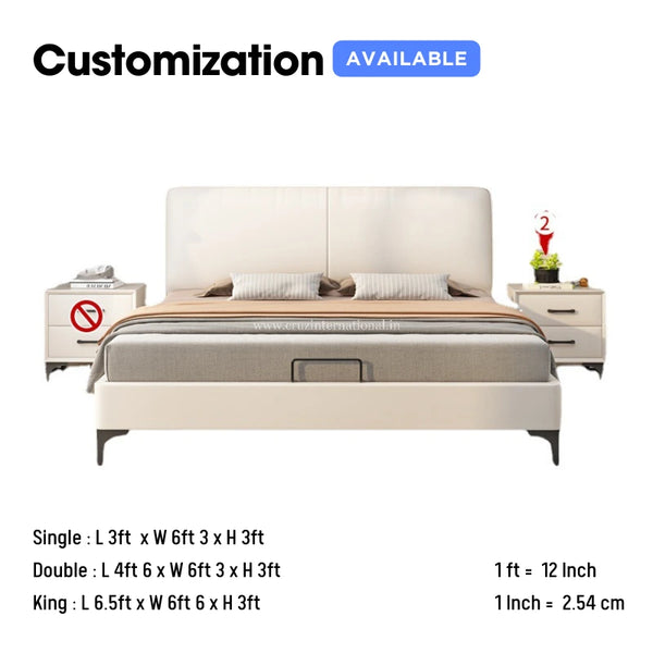 Modern Cushion Suede Bed - Bed - CRUZ INTERNATIONAL - Furniture Store