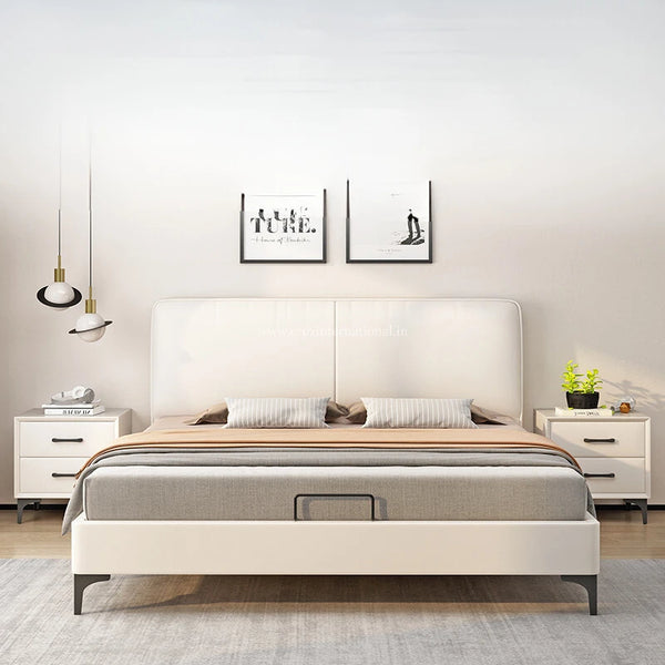 Modern Cushion Suede Bed - Bed - CRUZ INTERNATIONAL - Furniture Store