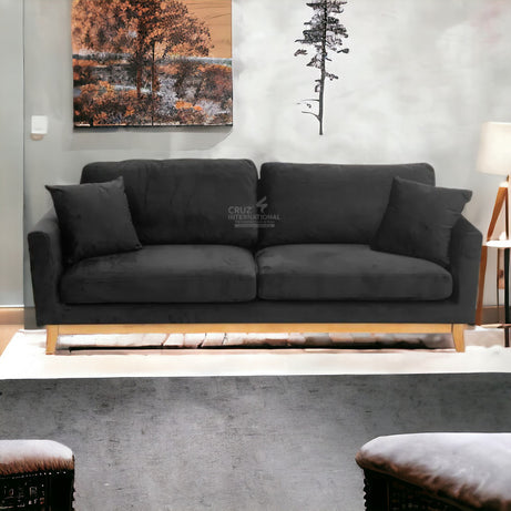 Honey Wood Sofa Set