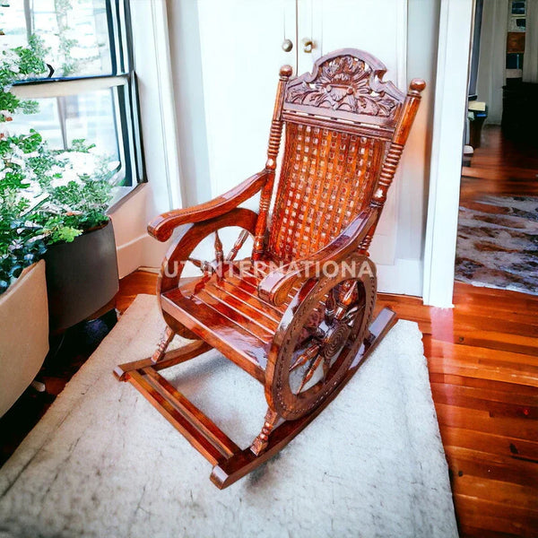 Sheesham Rocking Chair - Rocking Chairs - CRUZ INTERNATIONAL - Furniture Store