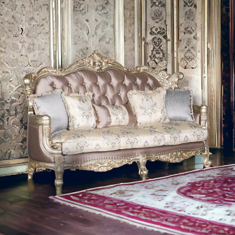 Royal Golden Carved Sofa
