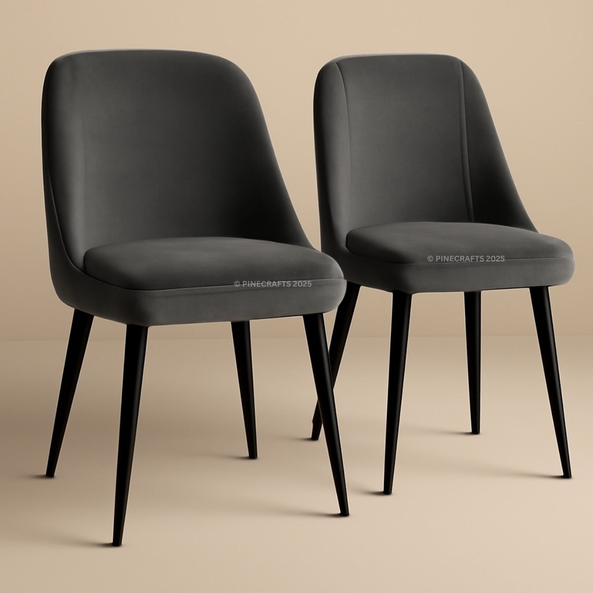 Premium Velvet Dining Chair for Home & Office (Pack of 2)