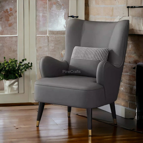 Modern Fabric Wingback Chair - Living Room Chair - CRUZ INTERNATIONAL - Furniture Store