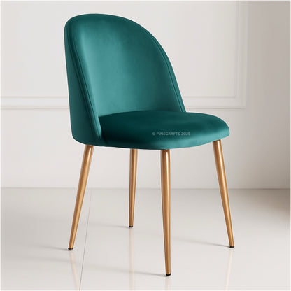 Handicrafts Velvet Upholstered Dining Chair