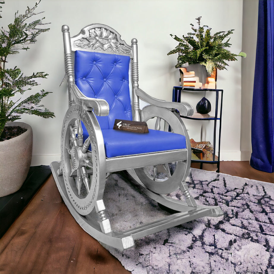 Silver Serenity: The Sheesham Rocking Chair