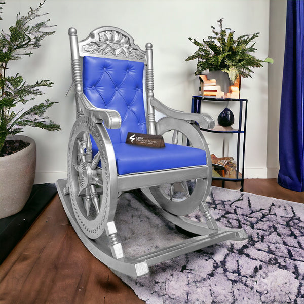 Silver Serenity: The Sheesham Rocking Chair - Rocking Chairs - CRUZ INTERNATIONAL - Furniture Store