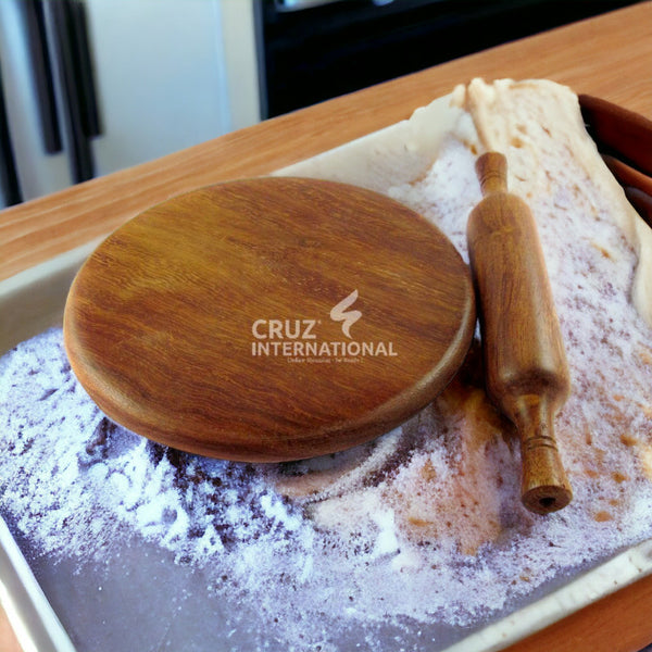 Wooden Chakla Belan | Rosewood - Rack - CRUZ INTERNATIONAL - Furniture Store