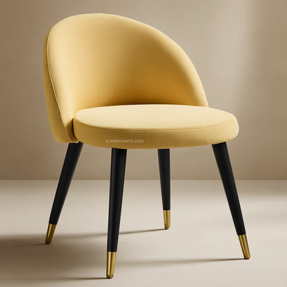 Velvet Dining Chair – Solid Wood Frame