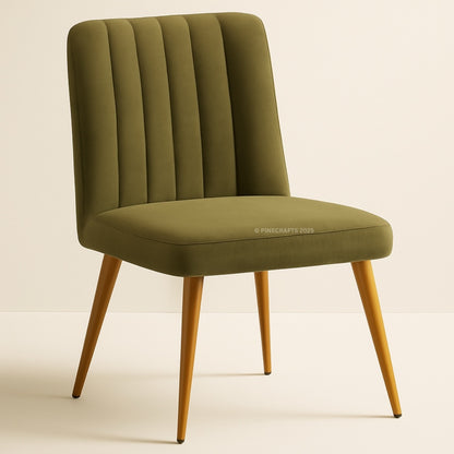 Velvet Dining Seat, Solid Wood