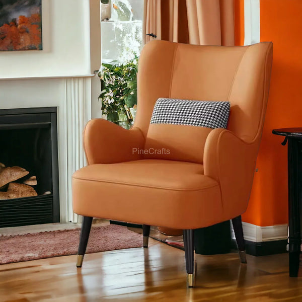 Modern Fabric Wingback Chair - Living Room Chair - CRUZ INTERNATIONAL - Furniture Store