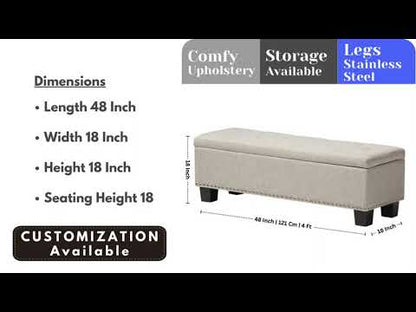 Ottoman Bench with Ample Storage - Versatile Addition to Your Décor