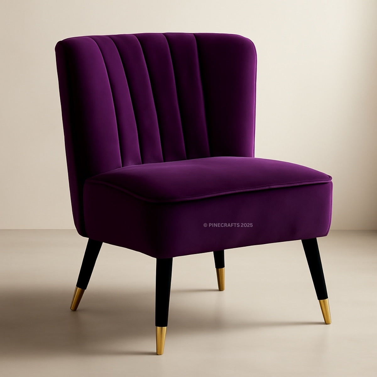 Solid Wood Velvet Living Room Chair