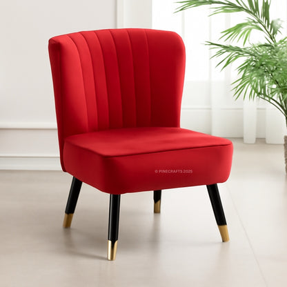 Solid Wood Velvet Living Room Chair