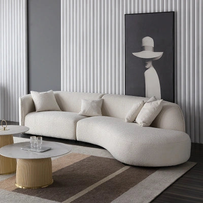 Solid Wood Round Sofa | Off White - Sofa - CRUZ INTERNATIONAL - Furniture Store